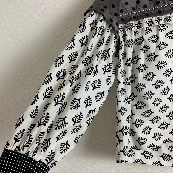 Alix of Bohemia Dot Blouse Long Sleeve 2018 V Neck Sz Small - Picture 3 of 15